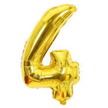 Load image into Gallery viewer, Gold Sliver 32 inch  0-9  Large Helium Digital Air Ballons Foil Children Festival Birthday Party for Kids Cartoon Hat Toys